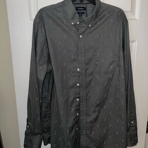 Croft & Barrow Dark Green Patterned Shirt